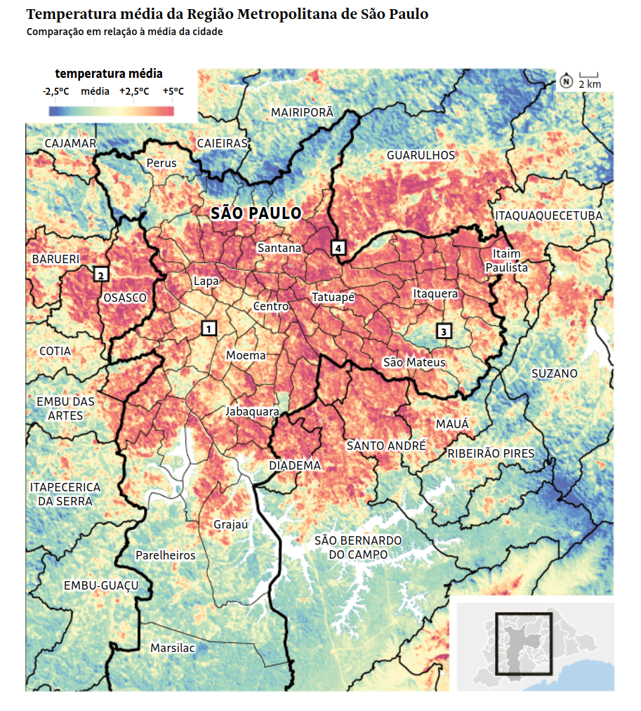Ilhas de calor em São Paulo